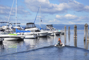 Getting around on an inflatable. Getting around on an inflatable.
