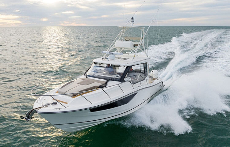 boston-whaler-365-conquest-aerial-bow