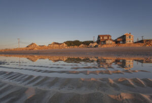 Beach reflections at low tide. kennebunk-jd-reflextions