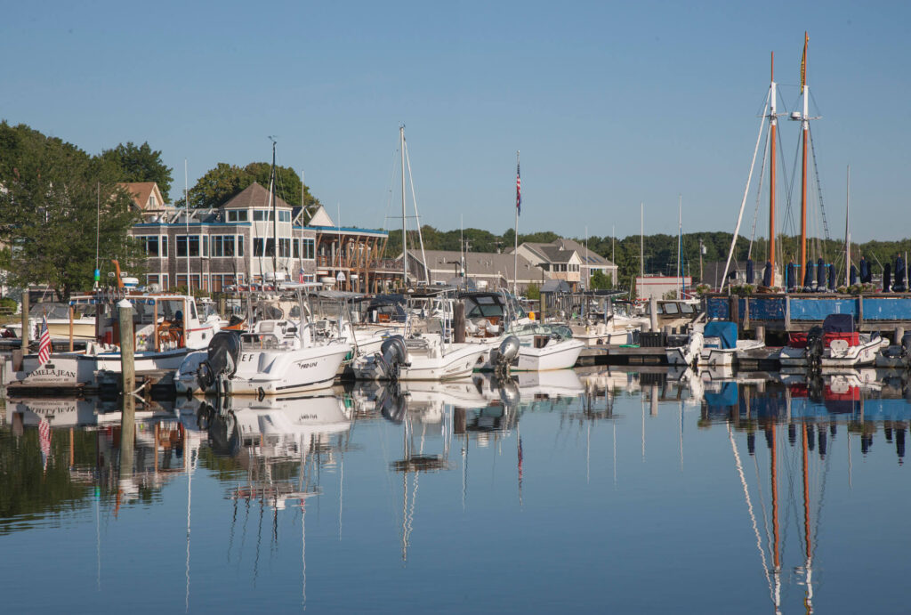 Chicks Marina welcomes transients on the Kennebunkport side of the river.