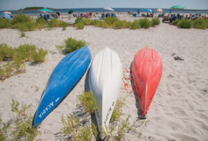 Kayaks at Goose Rocks Beach. kennebunk-jd-kyaks-goose-rocks-beach