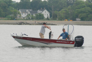 Big stripers await in nearby Long Island Sound. Photo/Tom Richardson milford-tr-striper-fishing