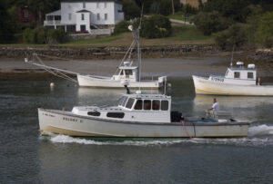 A lobster boat Kelsey C. heads out. york-jd-lobster-boats