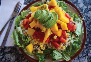 Mango avacado salad from Lydia’s Café on Main Street. wolfeborough-kb-mango-avacado-lydias