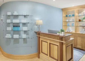 The spa's welcome desk. Photo courtesy The Regency Spa. luxurious-spas-portland-regency-spa-entrance