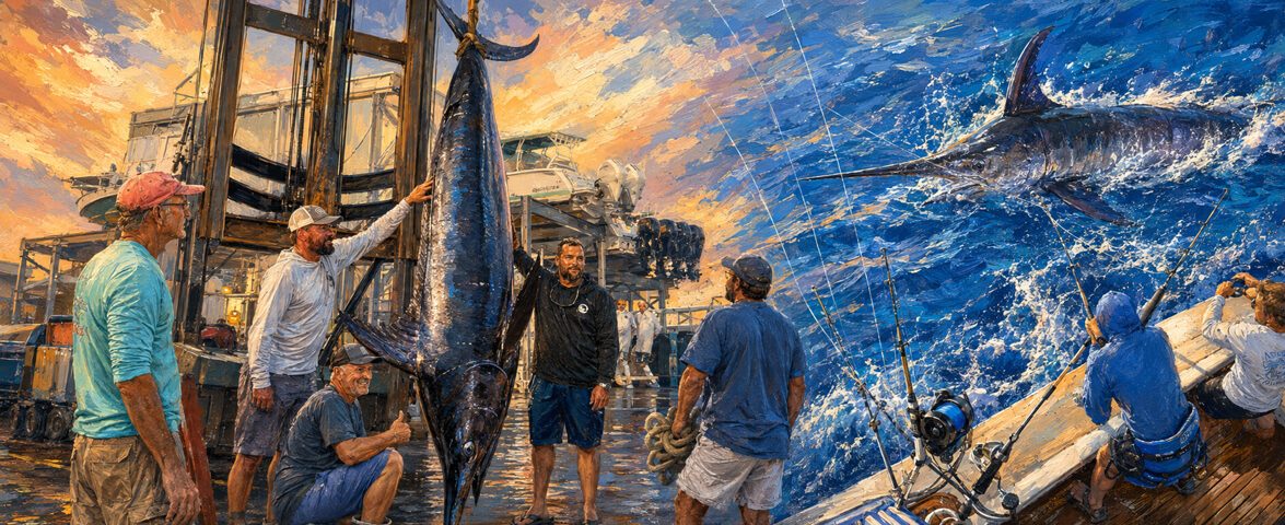marlin-record-catch-falmouth-ai-illustration