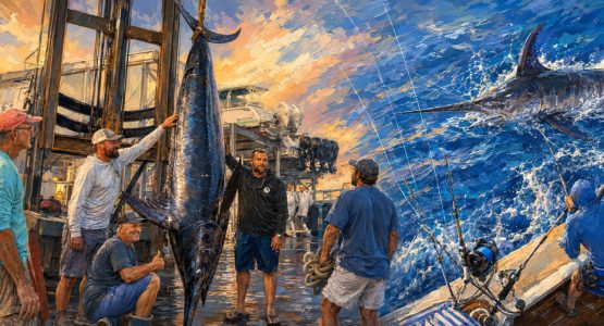 marlin-record-catch-falmouth-ai-illustration