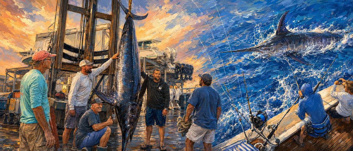 marlin-record-catch-falmouth-ai-illustration